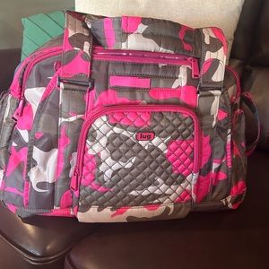 Beautiful Pink Camo Lug Propeller Travel Bag